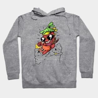 Dope flashing pepper character illustration Hoodie